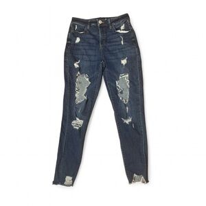 Distressed Blue Jeans